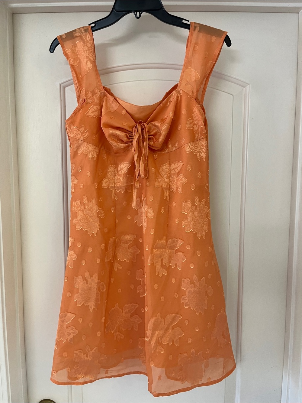 Cider Peach-Orange Mini Dress